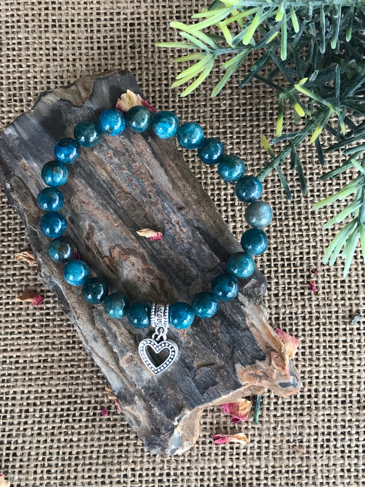 Blue Apatite KARMIC LIVES Healing Bracelet ©️