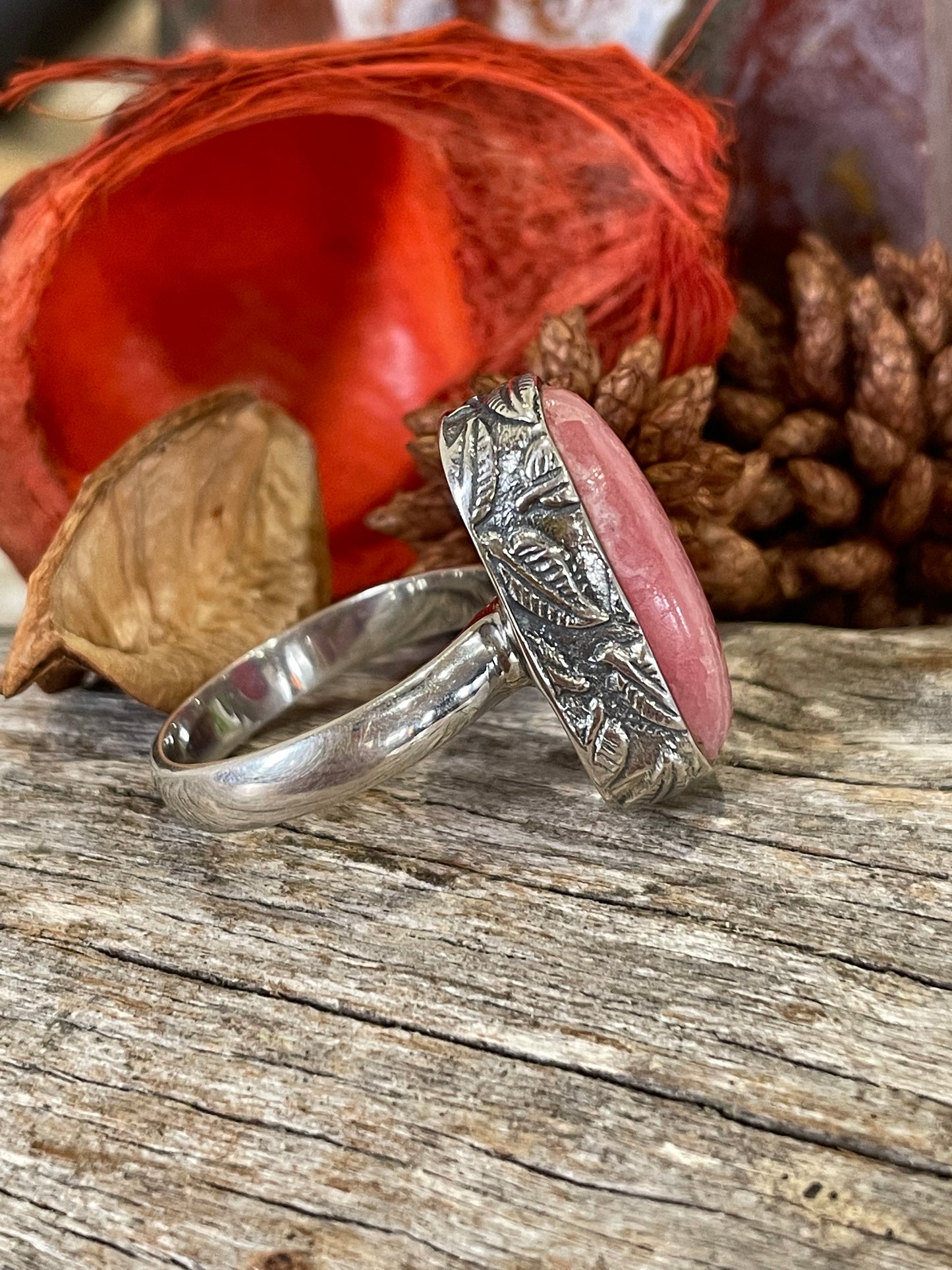 Rhodochrosite /Inca Rose Silver Ring