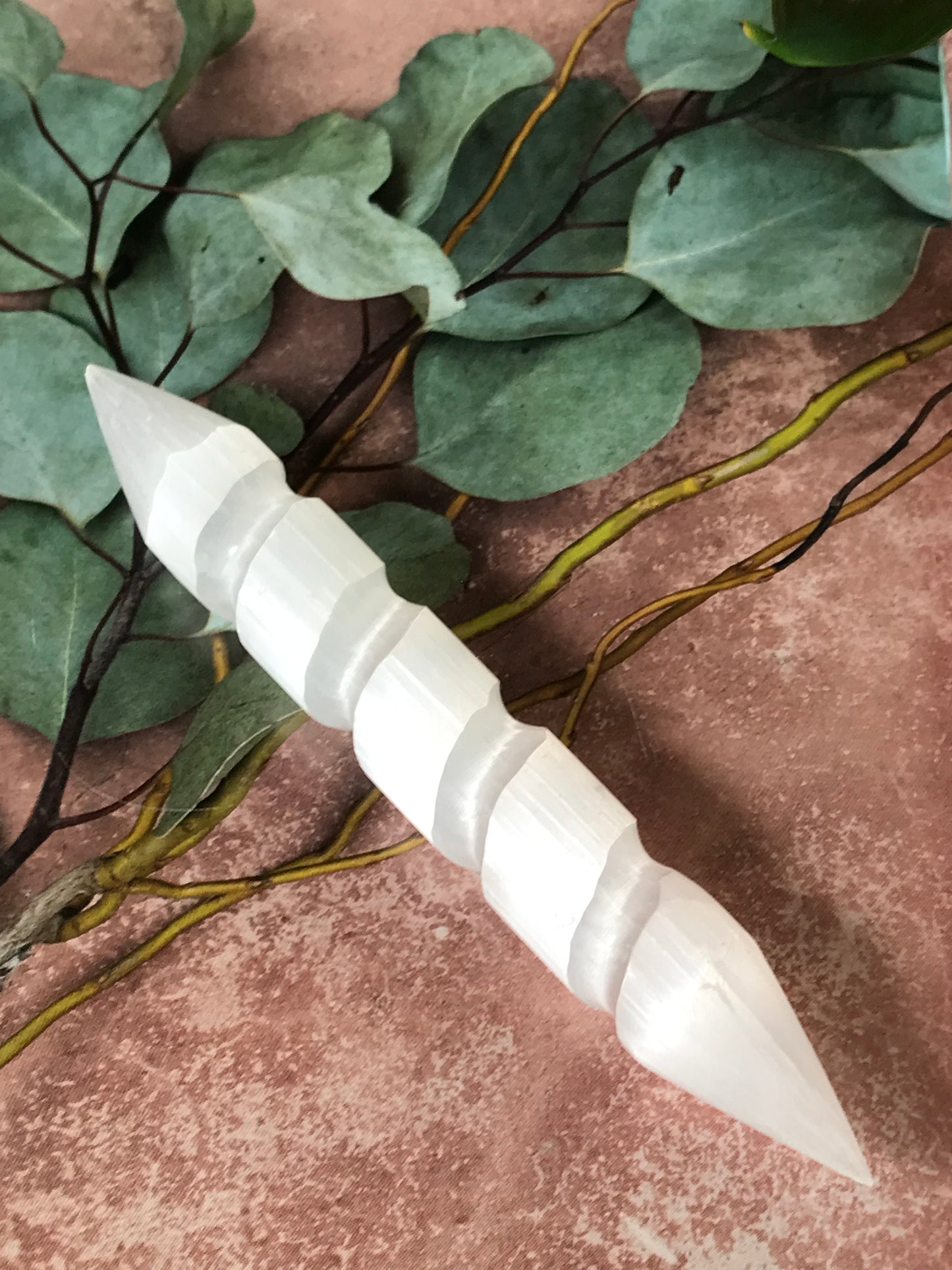 Selenite Double Point Wand