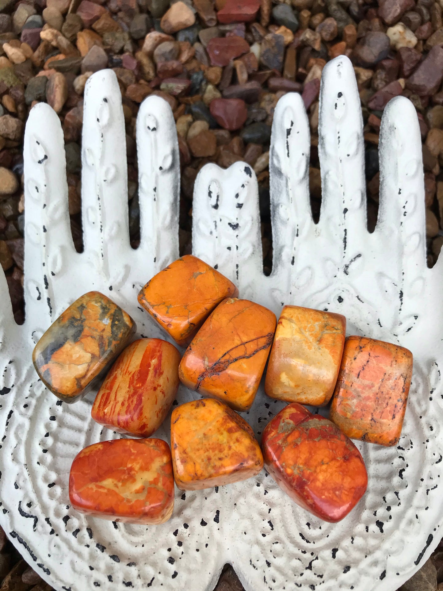 Orange Howlite Tumble Stones