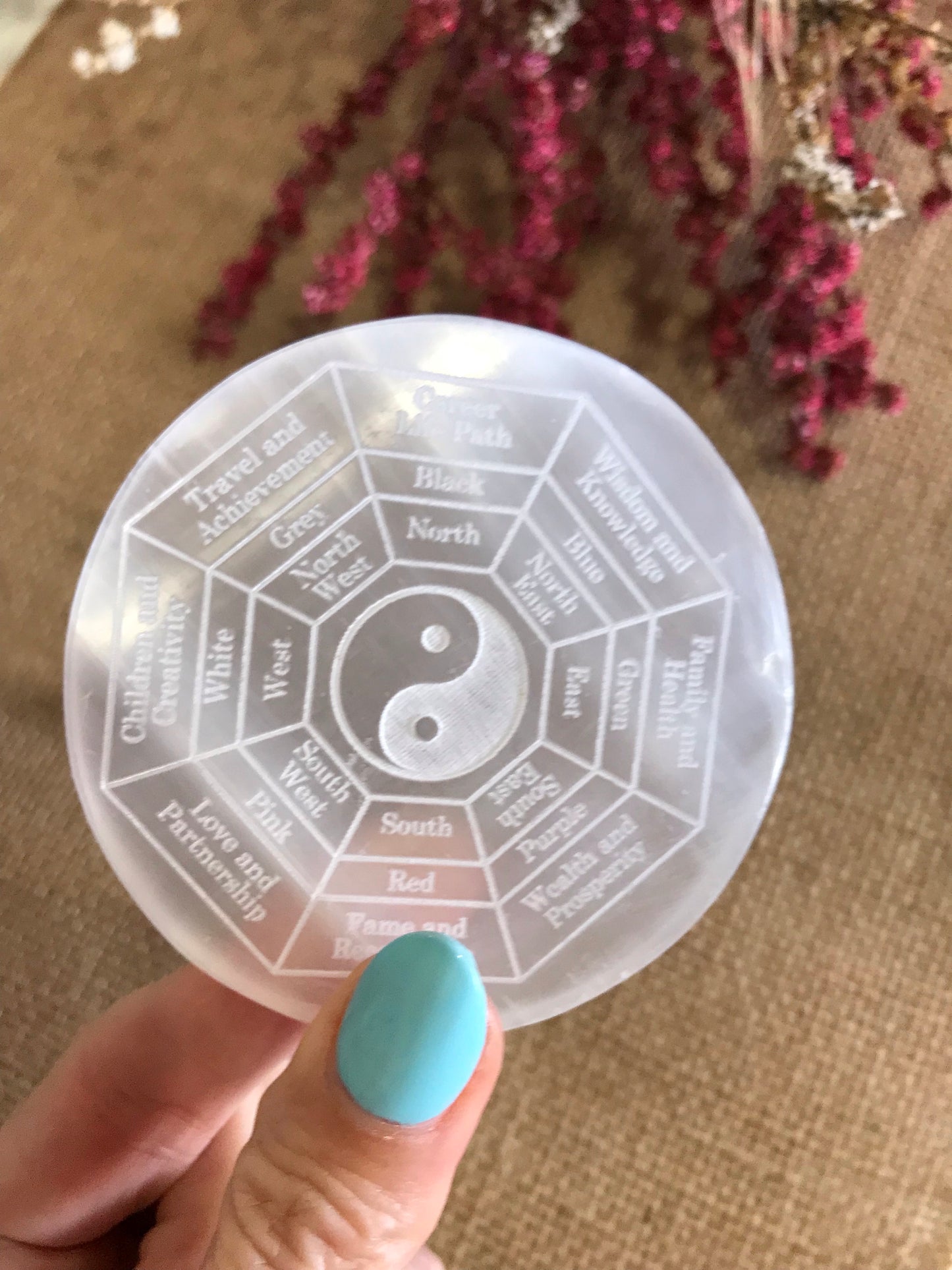 Selenite Charging Plate ~Yin / Yang