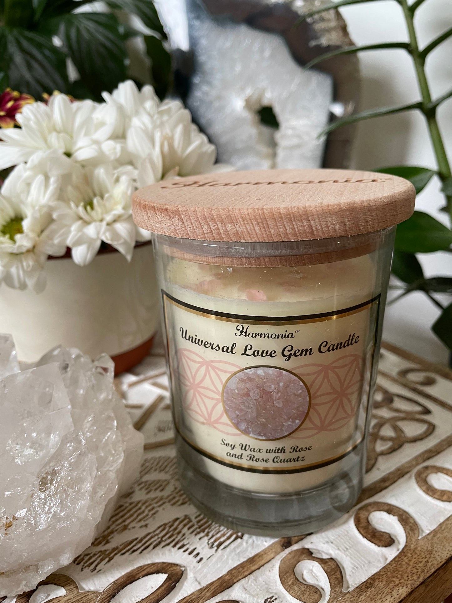 Gem Candle ~ Rose Quartz Universal Love