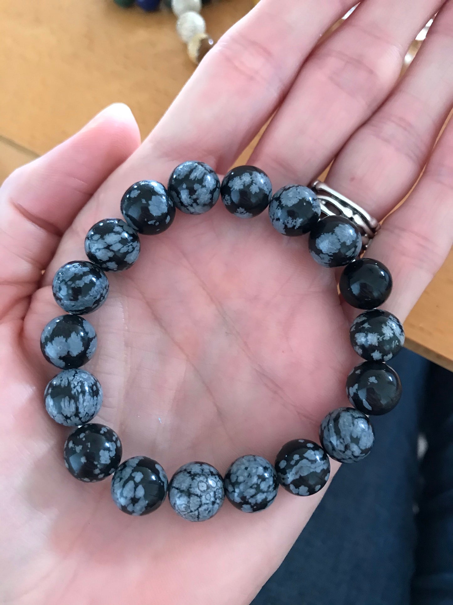 Snowflake Obsidian BALANCE Healing Bracelet ©️