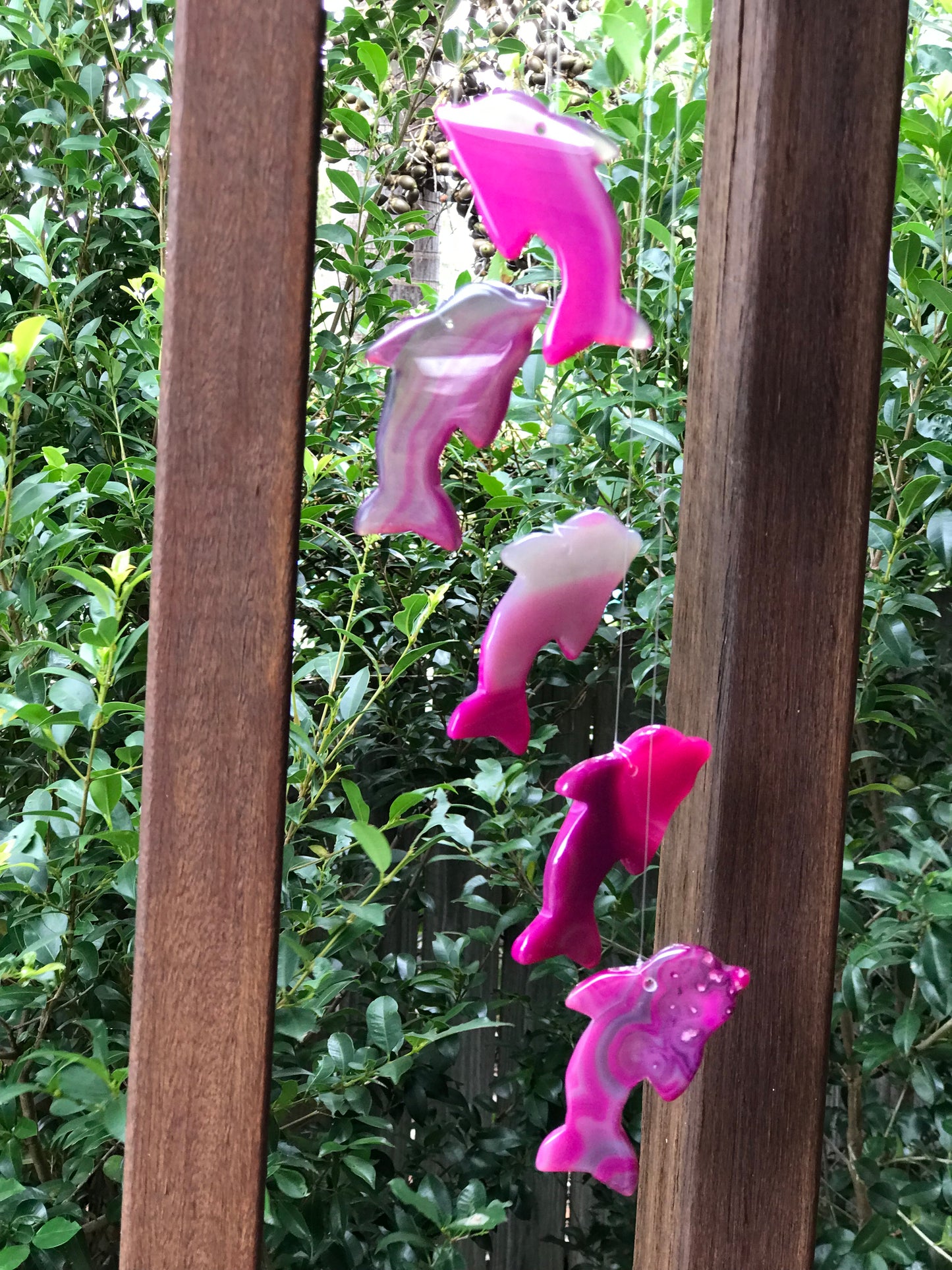 Agate Windchimes ~ Pink Dolphins
