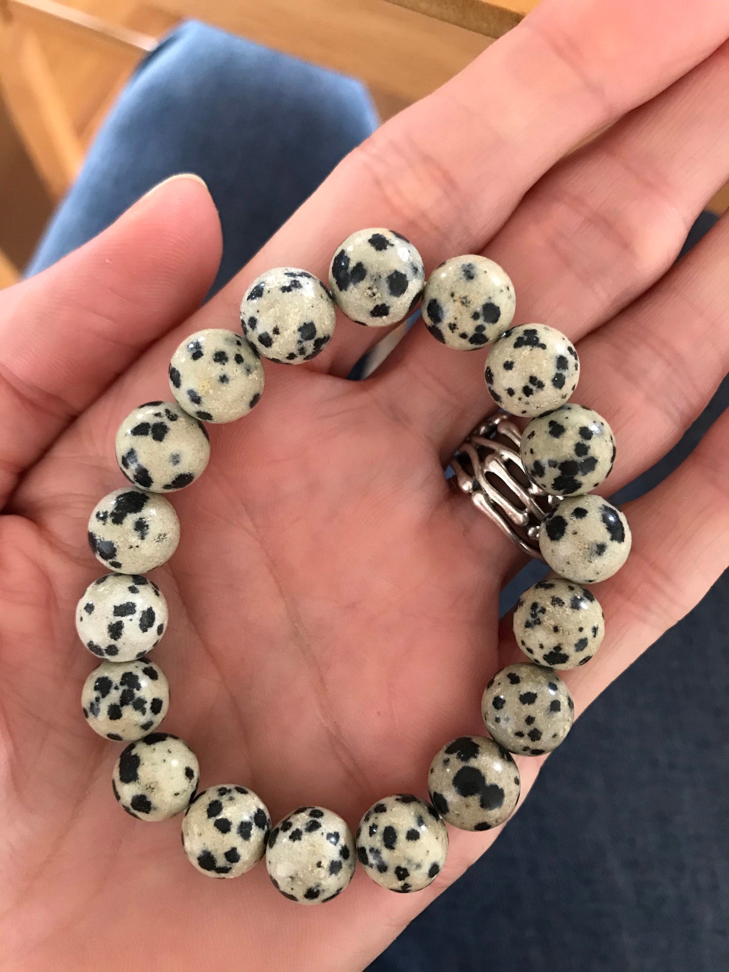 Dalmatian Jasper HAPPINESS Healing Bracelet ©️